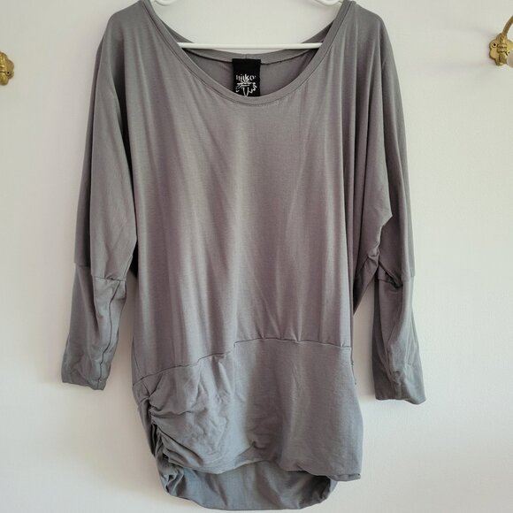 Lilikoi Womens Ruched Bamboo Top Size L 'Iris' - Picture 1 of 5